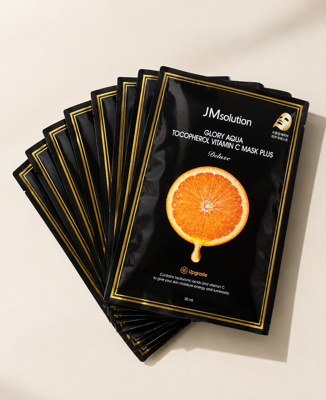 JM Solution Glory Aqua Tocopherol Vitamin C Mask Plus 30ml × 10 Sheets